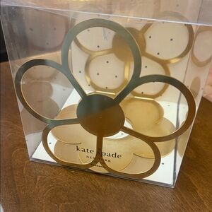 kate spade Gold Floral Metal Bookends